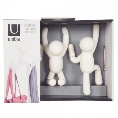 Cabideiro Gancho de Parede Buddy Branco - Umbra
