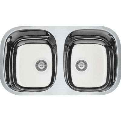 Cuba de embutir Tramontina Isis 2C 34 BL em aço inox alto brilho 72x40 cm
