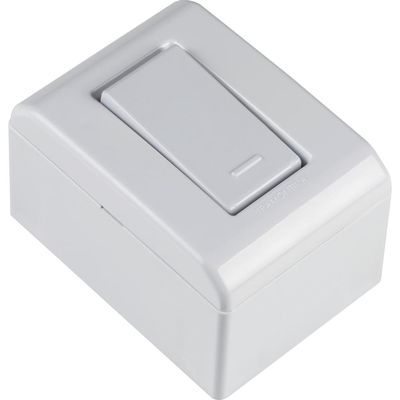 Caixa de Sobrepor com 1 Interruptor Simples 10 A 250 V Tramontina LizFlex Branca