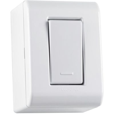 Caixa de Sobrepor com 1 Interruptor Simples 10 A 250 V Tramontina LizFlex Branca