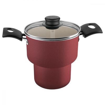 Cuscuzeira de aluminio com revestimento interno de antiaderente 14cm