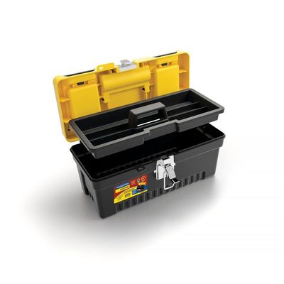 Caixa Plastica para Ferramentas 13" Tramontina com Bandeja Removivel e Trava Metalica