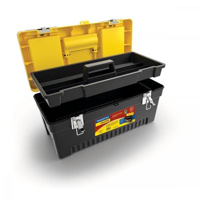 Caixa Plastica para Ferramentas 20" Tramontina com Bandeja Removivel e Travas Metalicas