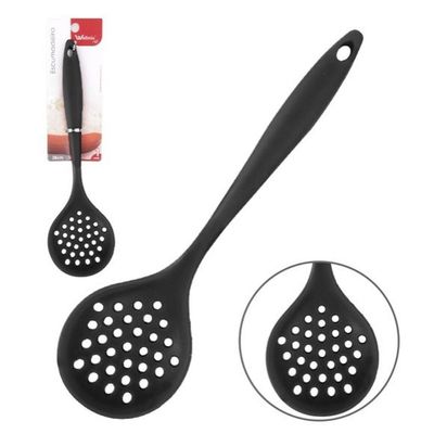 Escumadeira de Silicone 28 x 8,5 cm Preto - Wellhome