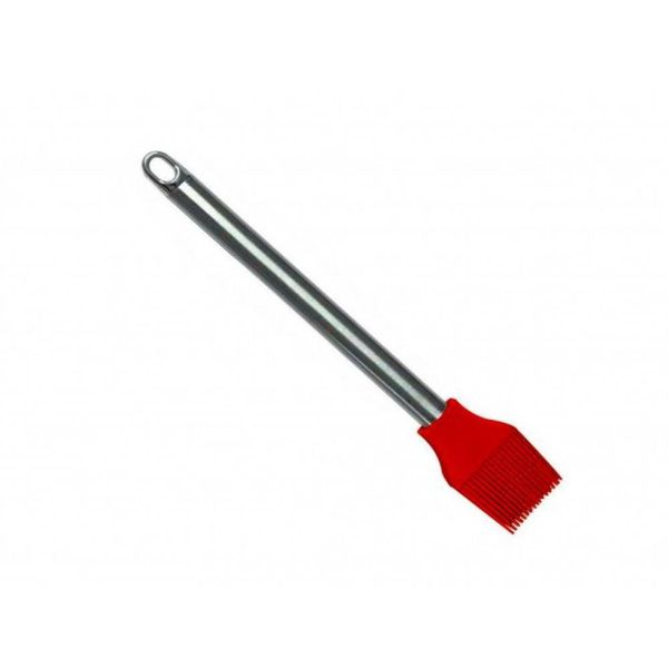 Pincel de Silicone Cabo Inox Vermelho Mimo