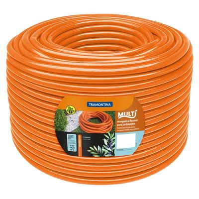 Mangueira 1/2" Tramontina Laranja em PVC 3 Camadas 100 m