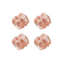 Jogo 4 Aneis de Guardanapo Aço Espiral Cobre 4cm - Lyor
