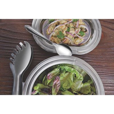 Kit para Servir Tramontina Ciclo Redondo em Aço Inox com Tampa de Vidro 3 Peças