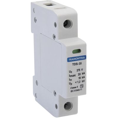 Dispositivo de Proteção Contra Surtos Tramontina TDS 1 P 20 kA 275 V Classe II