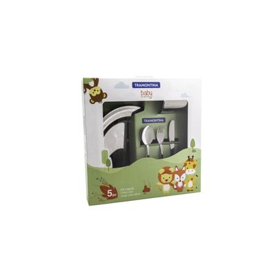 Kit Infantil Tramontina  para Refeição em Aço Inox 5 Peças