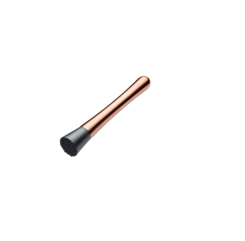 Macerador de Inox Banho de Cobre Ponta Dentada Preta 20,2cm
