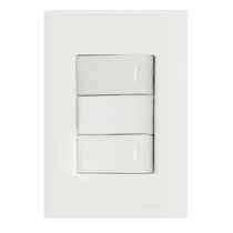 Conjunto 4x2 com 2 Interruptores Simples 10 A 250 V Tramontina Giz Branco