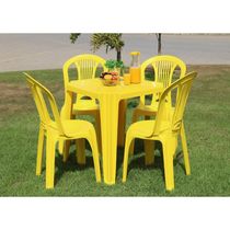 Mesa Tramontina Tambau em Polipropileno Amarelo