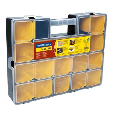 Maleta Organizadora Plastica 17" Tramontina com Modulos Organizadores e Divisorias Moveis