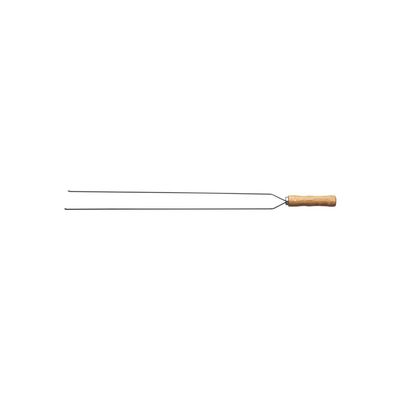 Espeto Duplo para Churrasco Tramontina com Lamina em Aço Inox e Cabo de Madeira 65 cm