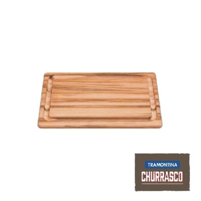 Kit de Tabuas para Alimentos Tramontina em Madeira Teca com Acabamento Lixado 03 Peças
