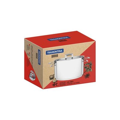 Caçarola Tramontina Funda Em Inox Com Tampa 20 Cm 3,6L