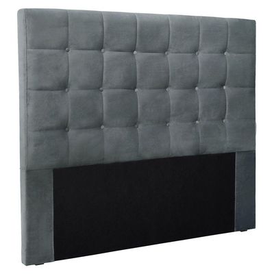 Cabeceira King 1,95m Verona Veludo Cinza Chumbo