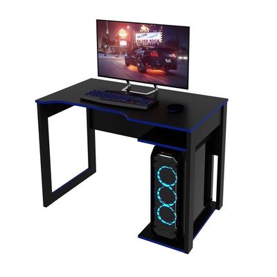 Mesa Gamer Multimóveis Cr25057 Preta/Azul