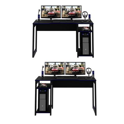 Mesa Gamer Multimóveis Cr25049 Preta/Azul