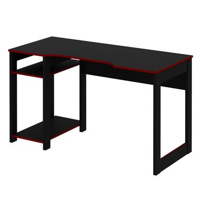 Mesa Gamer Multimóveis Cr25049 Preta/Vermelha
