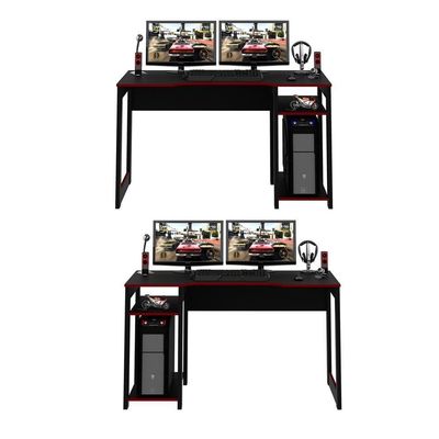 Mesa Gamer Multimóveis Cr25049 Preta/Vermelha