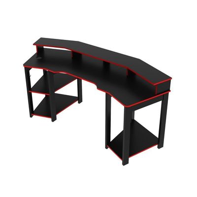 Mesa Gamer Multimóveis Cr25062 Preta/Vermelha