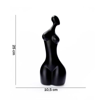 Esculturapo Preto 25x10,5cm