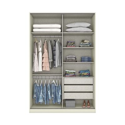 Guarda Roupa Modulado 03 Gavetas 02 Portas Deslizantes Henn