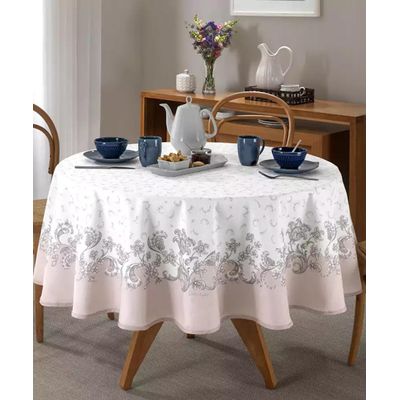 Toalha De Mesa Redonda Dhler Marcelle 1,80 M 6 Cadeiras