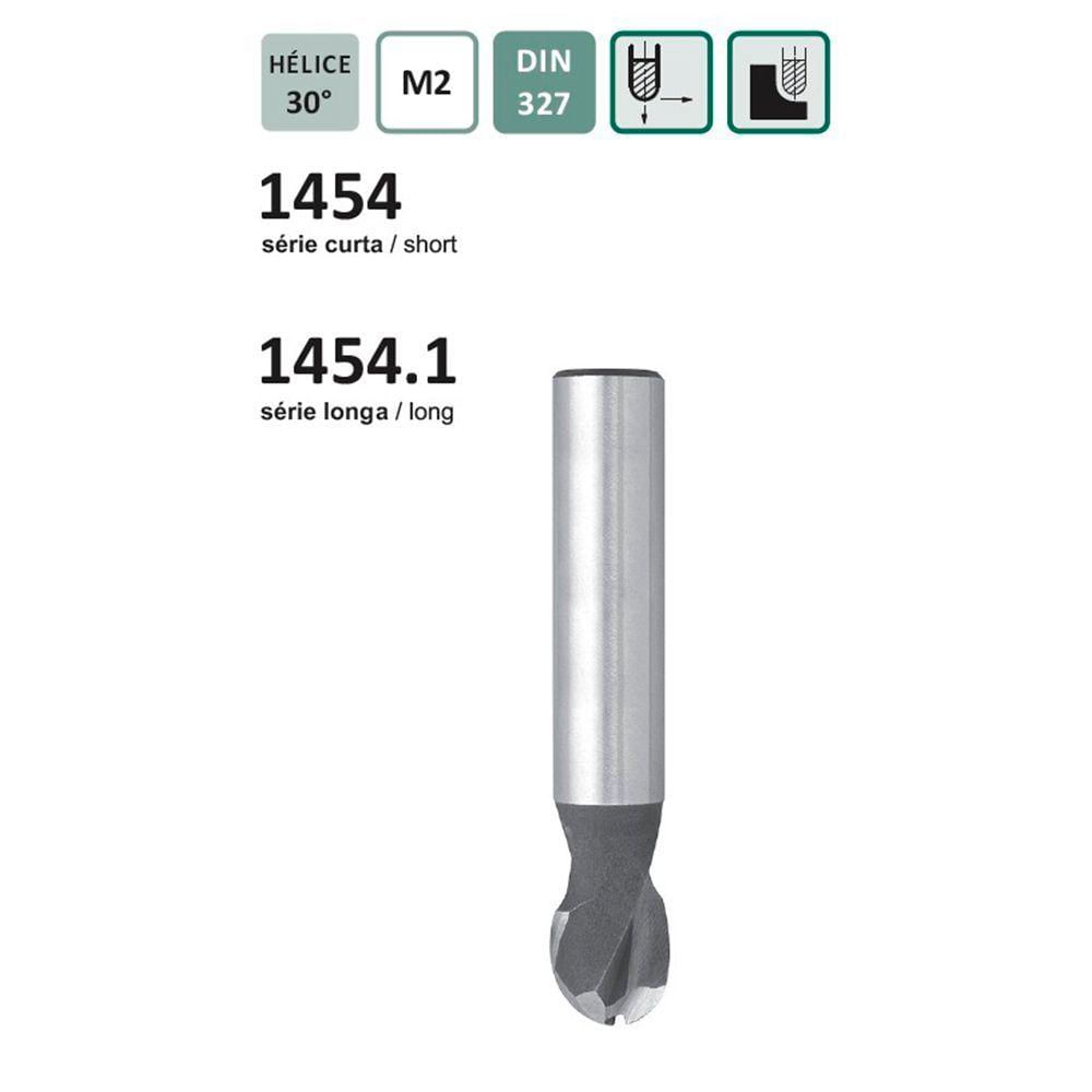 Fresa De Topo Esférico Haste Cilíndrica - 6X3X8X52X6X2