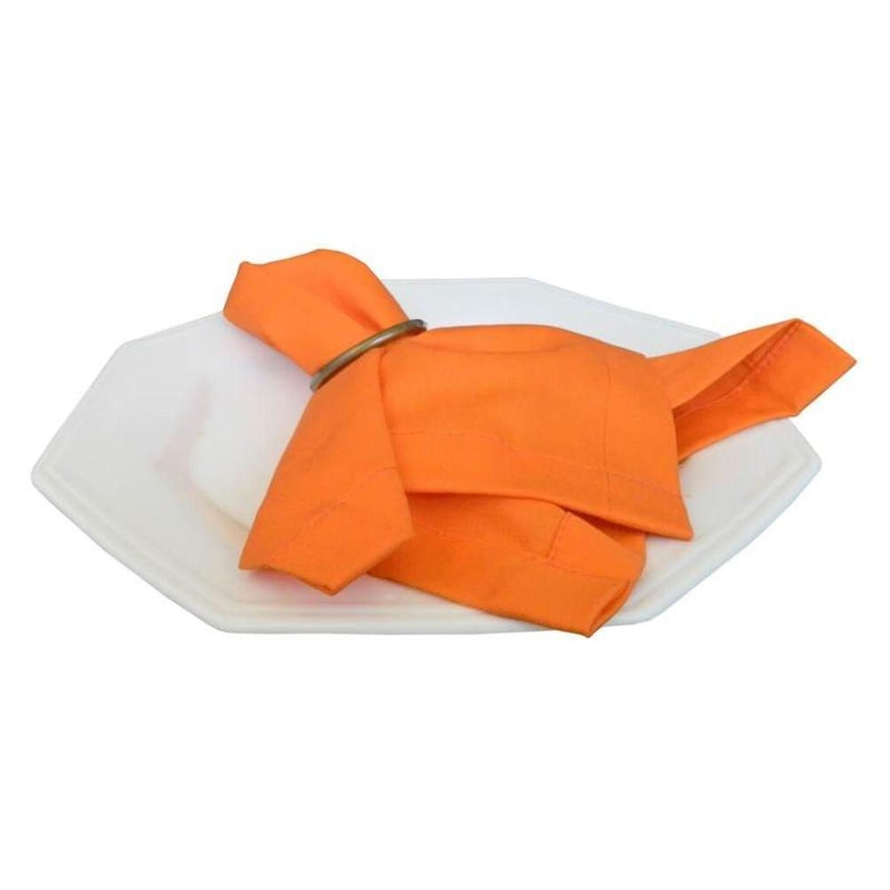 Guardanapos 100% Algodão Liso Laranja Com 40x40cm