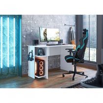 Mesa Gamer Com Suporte De Fone Zalie Branco