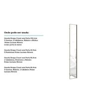 Porta Para Closet Com Espelho Individual 40cm Inox Espelho