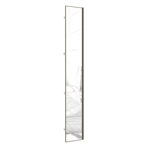 Porta Para Closet Com Espelho Individual 40cm Inox Espelho