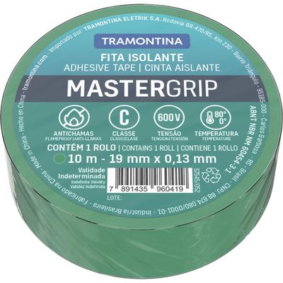 Fita Isolante Classe C 0,13x19 mm Tramontina Verde 10 m