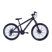 Bicicleta Aro26 Freio a Disco Cambios Shimano PretoAmareloNeon