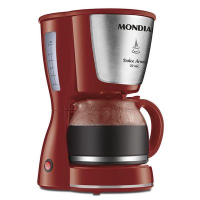 Cafeteira Elétrica Mondial Dolce Arome Inox C-32-32x-r Cafeteira-127v-vermelho/inox 110V