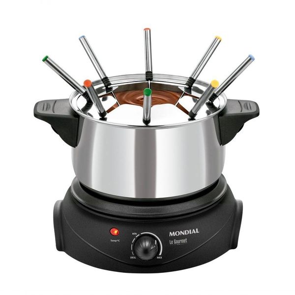Panela Elétrica De Fondue Elétrico Le Gourmet Ii Fd-02 220v-preto/prata 220V