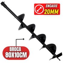 Broca 80x10cm Para Perfurador De Solo Bitola Do Eixo
