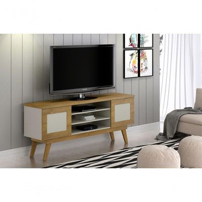 Rack Para Tv Até 65" 2 Portas Cinamomo/off White