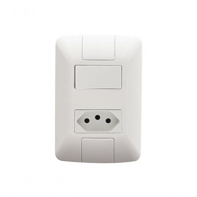 Interruptor Aria Simples+Tom 2P+T 10A C/Placa