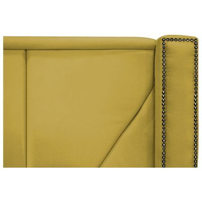 Cabeceira Queen 160 Cm Para Cama Box Suede Amarelo