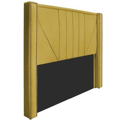 Cabeceira Queen 160 Cm Para Cama Box Suede Amarelo