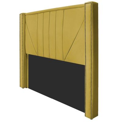 Cabeceira Queen 160 Cm Para Cama Box Suede Amarelo