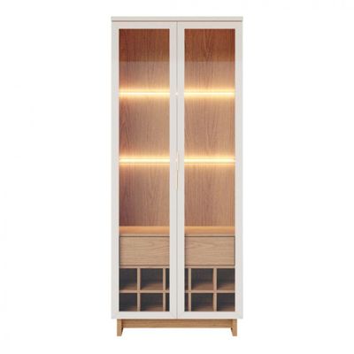 Cristaleira Colibri Com 2 Portas E 1 Gaveta Freijo/off White