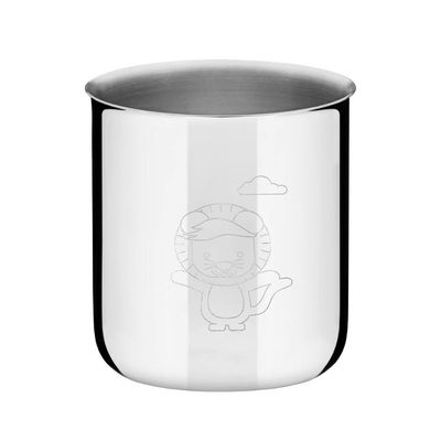 Copo Infantil Tramontina Baby Friends Em Aço Inox 340 Ml