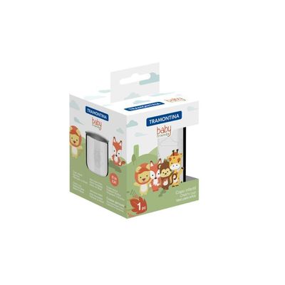 Copo Infantil Tramontina Baby Friends Em Aço Inox 340 Ml