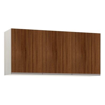 Maleiro Ponte Casal 3 Portas 145Cm Crema C/ Dourado