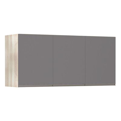 Maleiro Ponte Casal Luciane 3 Portas Plus 145 Cm Cinza Puro